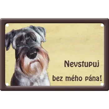 Plechová cedule Smal Výstražná cedule: Knírač II