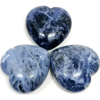 Sodalit – hmatka ve tvaru srdce cca 4 cm | Kámen klidu, intuice a soustředění (POUZE TM. MODRÁ)