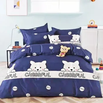 Povlečení Numberoplus Francouzské bavlněné povlečení modrá - Cheerful