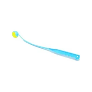 Hračka pro psa Flamingo hračka pro psa vrhač míčků 7,5 x 6,5 x 65 cm modrá