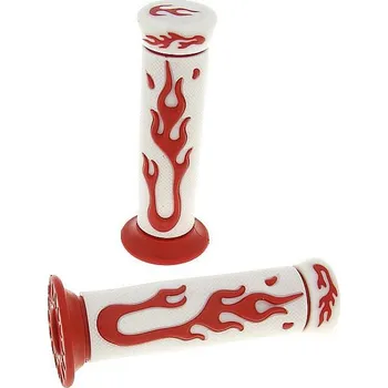 Motocyklový chránič TNT Gripy Flame bílá, červená 21164