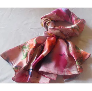 Šála Luxusní delší šála —elegantní květiny 2