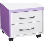 Kontejner na kolečkách Bradop ELIOT C052 creme-fialová