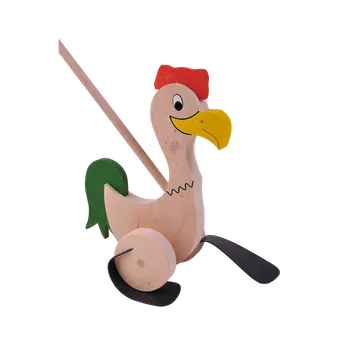 Dřevěná hračka Plácačka kohout Zelená