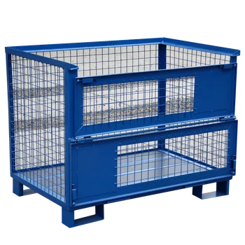 paleta Evropská ohradová paleta síťovaná se sklopnou stěnou Zelená RAL 6029