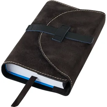 Obal na knihu Variabilní obal se sponou Barva kůže: Hnědá tmavá semiš (D133)