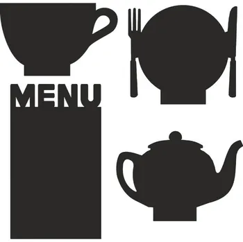 Reklamní Popisovatelná křídová tématická deska do stojánku oboustranná Restaurace - pro stojánek A6 (FMPANEL1)