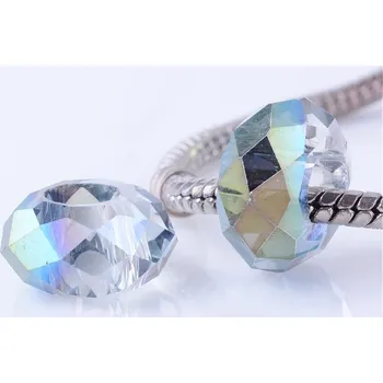 Korálek Korálek broušený KRYSTAL SHINE čirý s duhováním - TOPBEADS