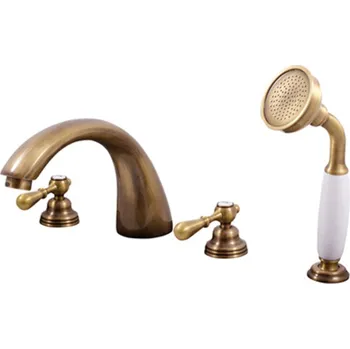 Vodovodní baterie Vanová baterie RAV SLEZÁK Morava se sprchovým setem stará mosaz MK469.0SSM