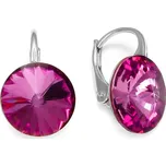 Náušnice růžové Rivoli se Swarovski Elements Sweet Candy K112212F Fuchsia 12 mm