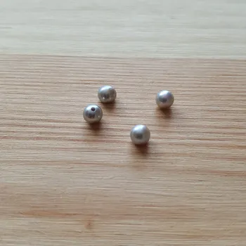 Dětské navlékací korálky Perla sladkovodní přírodní šedá s kovovým leskem 4 -4,5mm 1kus PP 115-1