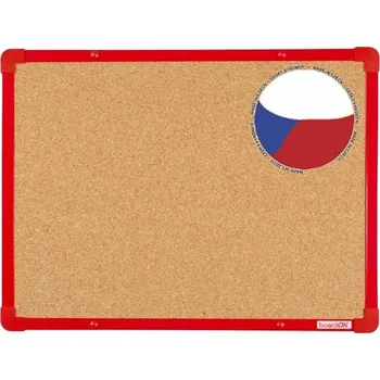 Kancelářský nábytek Korková nástěnka boardOK 60x45 - červená