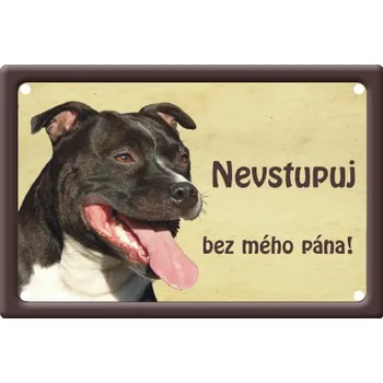 Plechová cedule Smal Stafordšírský bullteriér II