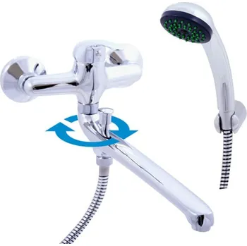 Vodovodní baterie Vanová baterie RAV SLEZÁK Sázava se sprchovým setem 150 mm chrom SA357.5/1