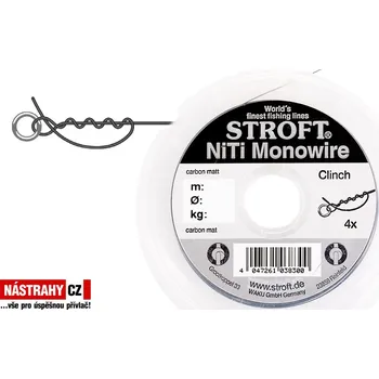 Umělá nástraha Vázací lanko NiTi Monowire STROFT 4 m - 4,2 kg, 4 m
