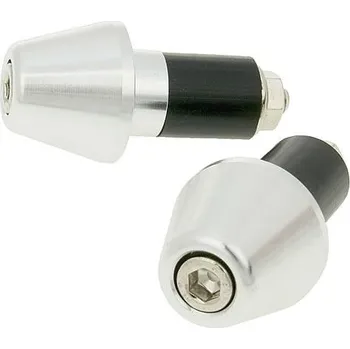 Vparts Koncovky řidítek Shorty 17,5mm stříbrná VC21107