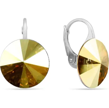 Náušnice Náušnice zlaté Rivoli se Swarovski Elements Sweet Candy KA112214MS Metallic Sunshine 14 mm