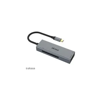 Čtečka paměťových karet AKASA čtečka karet AK-CR-09BK 3-in-1 (CF, SD, microSD), externí, USB 3.2 Type-C