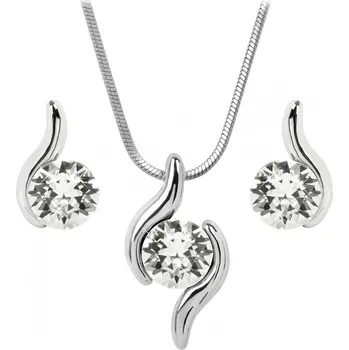 Souprava šperků Souprava se Swarovski Elements vlnka čirá Krystal