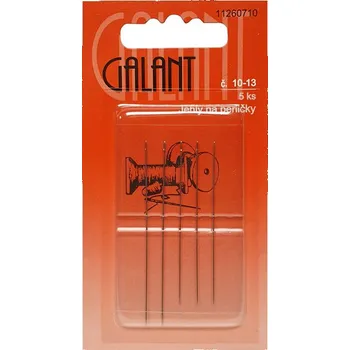 Nástroj na niť a příze Jehly Galant na perličky (č.10-13), 5ks