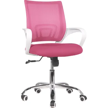 Kancelářské křeslo, růžová / bílá, Sanaz TYP 2