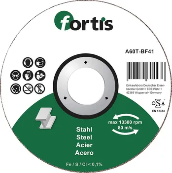 Řezný kotouč Řezací kotouč Fortis na ocel, rovný - 230x1,9mm
