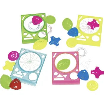 kreativní sada Goki Spirograf se 4 geometrickými šablonami