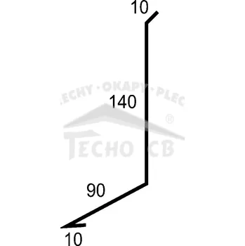 Zďové lemování vrchní 250 pozinkované