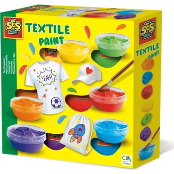 kreativní sada SES Barvy na textil, 6 barev