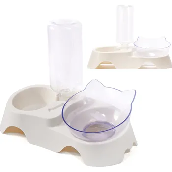 Miska pro psa KiK Dvojitá miska se zásobníkem na vodu