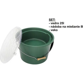 SPORTS - Vědro na krmivo 25 l + miska + víko