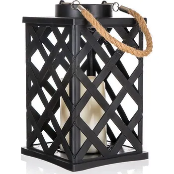 Lucerna Happy Green Cross 14 x 14 x 24 cm černá