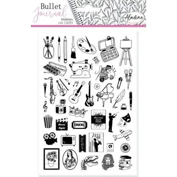 Dětské razítko Aladine Bullet Journal Koníčky 46 ks