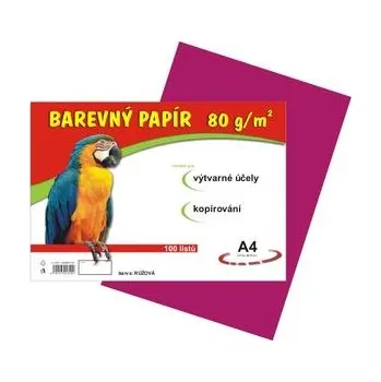 Barevný papír Papír pro VV A4/80g/100ks růžový