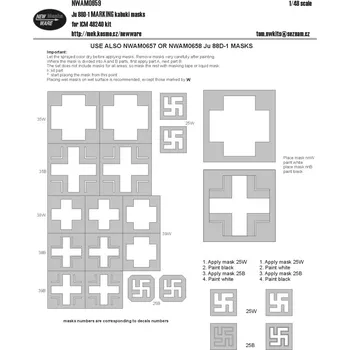 Plastikový model 1/48 Mask Junkers Ju 88D-1 MARKING (ICM 48240)