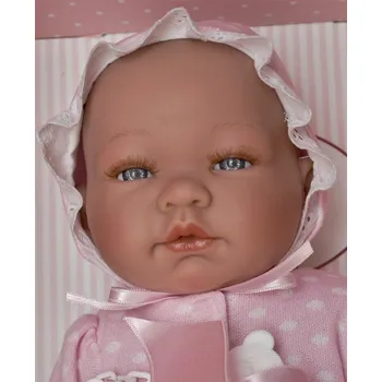 Panenka Realistické miminko - MARÍA v krajkovém oblečku od firmy ASIVIL (Velikost 43 cm)