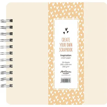 Fotoalbum draSca Scrapbook - Inspiration Album Wire 200x200mm Cream (24 listů - 250g/m2)