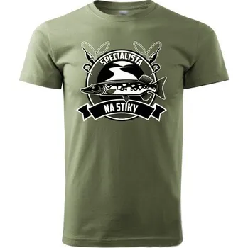 Pánské tričko STRIKER Tričko Specialista na štiky Barva: Olivová, Velikost: L