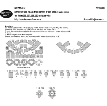 Plastikový model 1/72 Mask C-123K/UC-123K,NC/AC-123K BASIC (RDN)