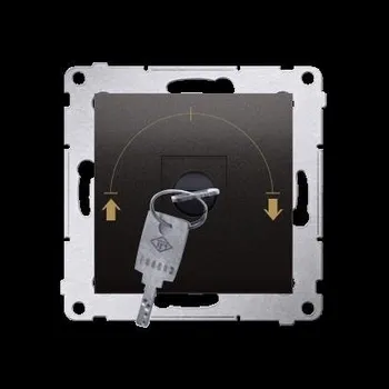 vypínač SIMON 54 DPZK.01/46 Spínač žaluziový na klíč, (strojek s krytem) 3 poz. „I-0-II" 2 , 5A, 250~ V, M