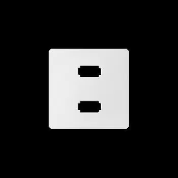 Elektrická zásuvka SIMON 82 8201090-030 kryt pro 2 x zásuvka USB (2.0) typ A, bílý