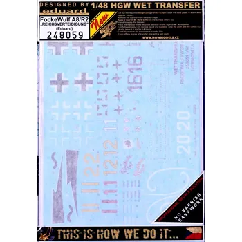 Plastikový model 1/48 Decals Fw 190A8/R2 'Reichsverteidigung' (EDU)