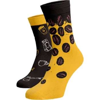 Dámské ponožky Veselé ponožky Káva Tmavě hnědá Bavlna 42-44