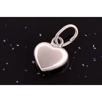 Přívěsek Zlatý přívěsek srdce bílé P010, Au 585/1000 14kt, 0,25g (14kt,váha 0,25g)