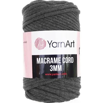Příze YarnArt Příze Macrame Cord 758, 3 mm - šedá