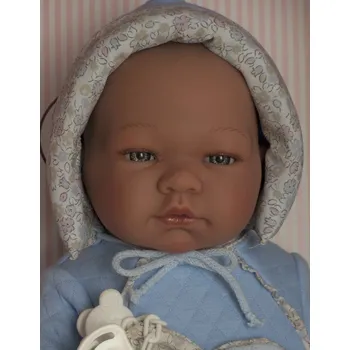 Panenka Realistické miminko - PABLO v kombinéze od firmy ASIVIL (Velikost 43 cm)