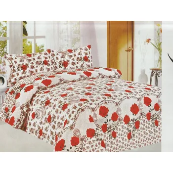 Povlečení Beilai 3-dílné bavlněné červené povlečení Barva: Bílá, rozměr: 140x200 + 70x90