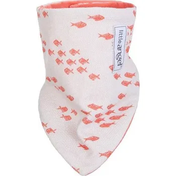 Šála LITTLE ANGEL Šátek na krk podšitý BIO Outlast® - natur/tm.coral