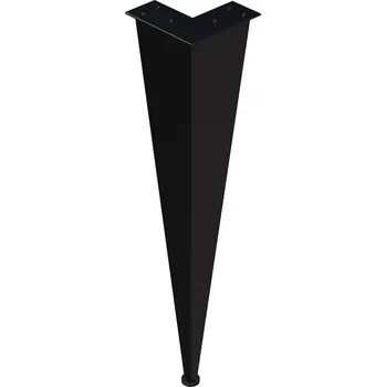 Koupelnový nábytek Příslušenství noha k nábytku Naturel Luxe 9,7x39,2x9,7 cm černá mat LUXENOHA39CM