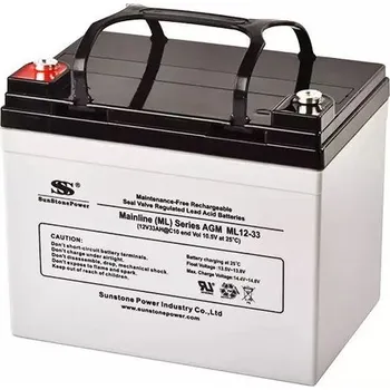 Záložní baterie AGM akumulátor 12V/33Ah Sunstone Power ML12-33